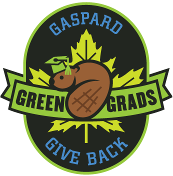 Gaspard Green Grads Give Back Logo Crest