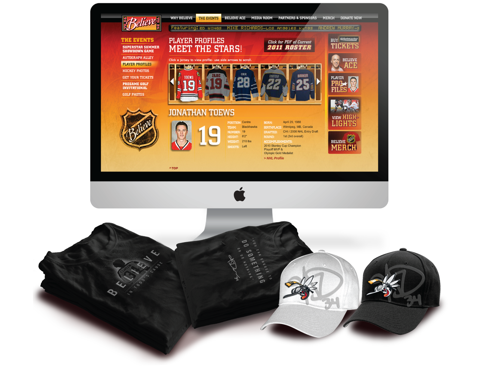 Believe in the Goal Website and Merchandise