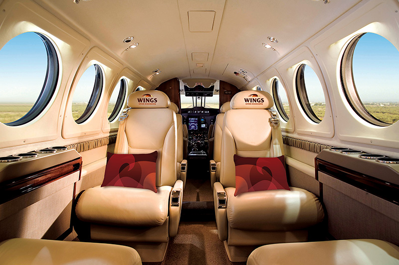 Interior of King Air 200 aircraft